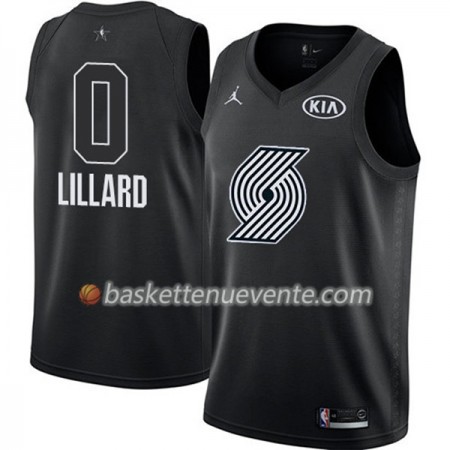 Maillot Basket Portland Trail Blazers Damian Lillard 0 2018 All-Star Jordan Brand Noir Swingman - Homme